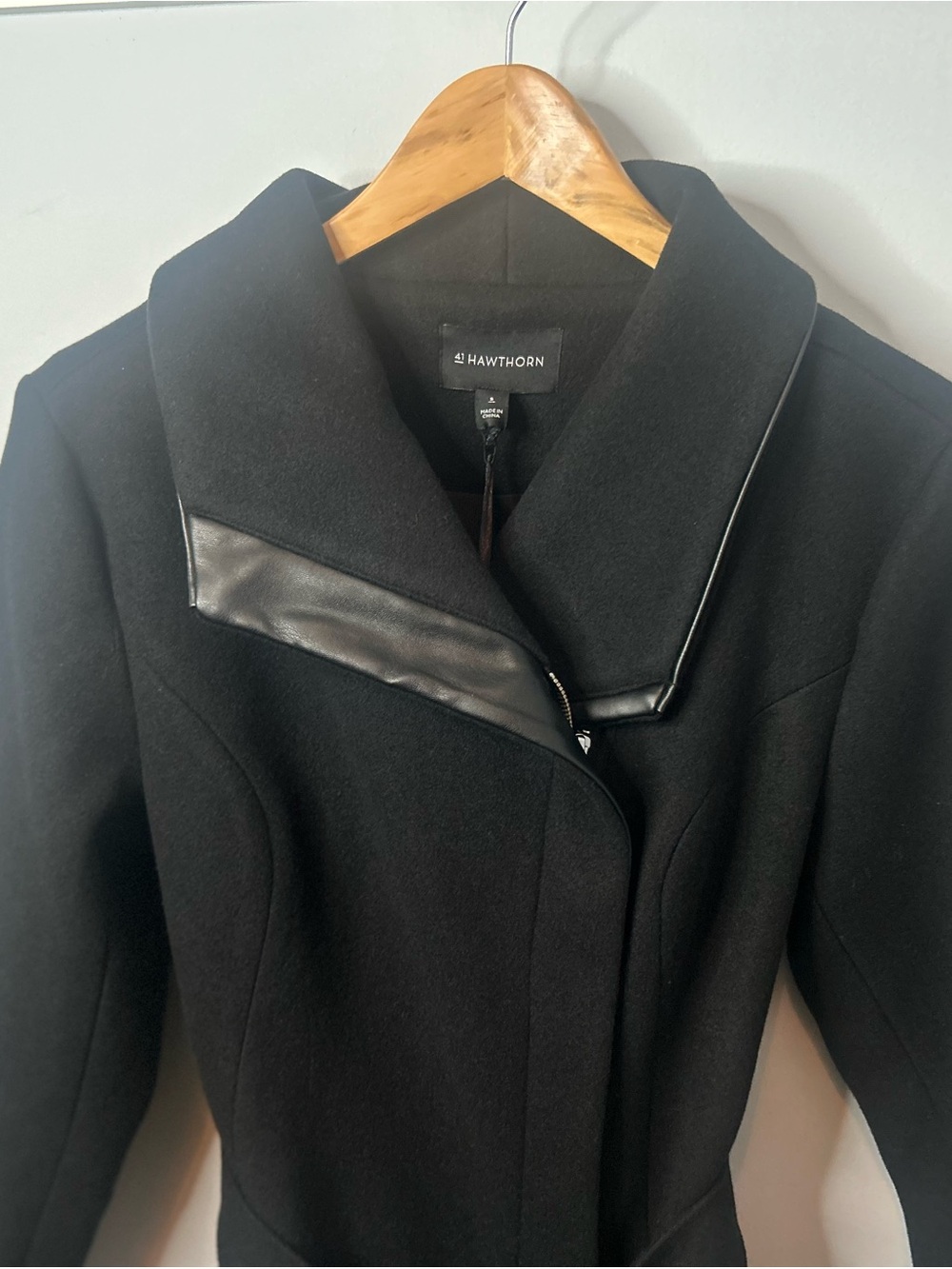 41 Hawthorn Black Belted Trench Coat